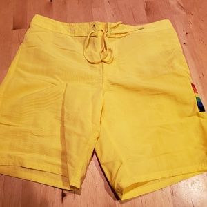 ROXY yellow swim board shorts